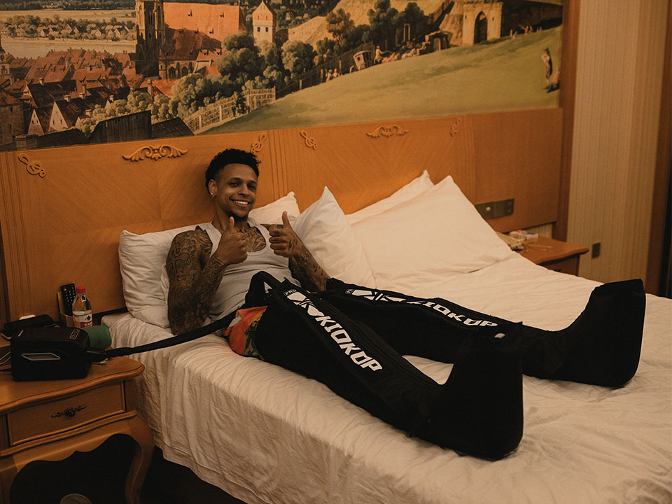 Compression leg massager helps my tired legs